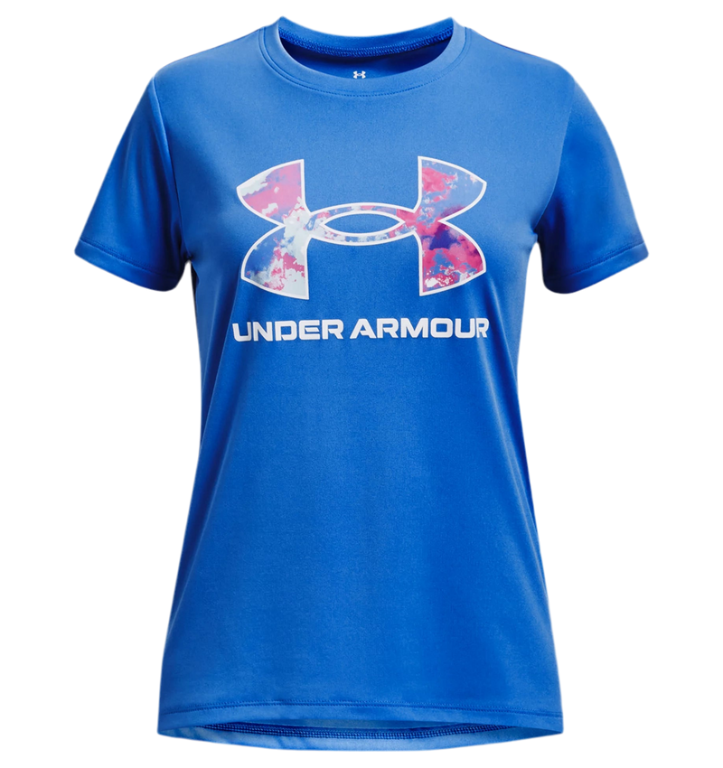 UNDER ARMOUR TECH™ PRINT FILL BIG LOGO SHORT SLEEVE WATER GIRL