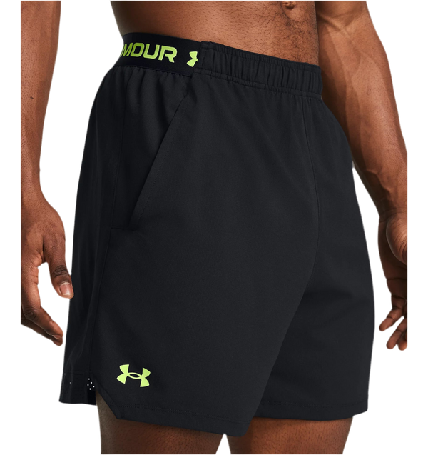 UNDER ARMOUR VANISH WOVEN 6" SHORTS BLACK/MORPH GREEN MAN