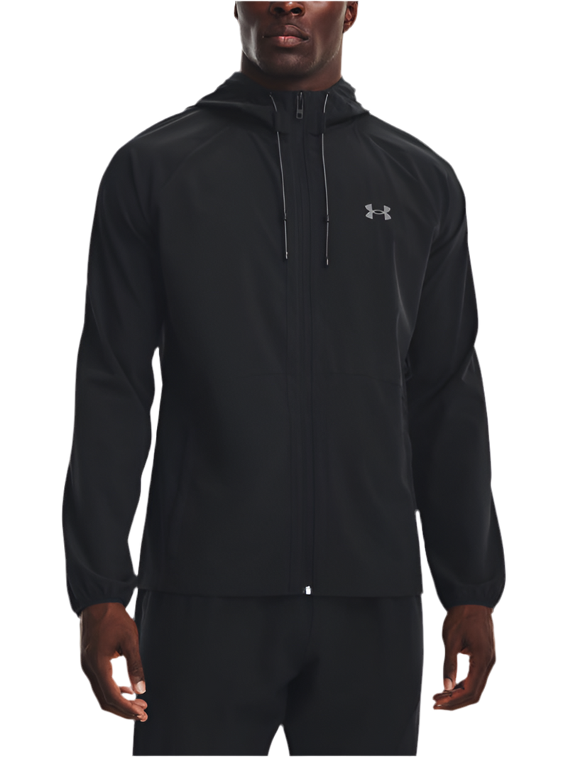 UNDER ARMOUR STRETCH WOVEN WINDBREAKER JACKET BLACK MAN