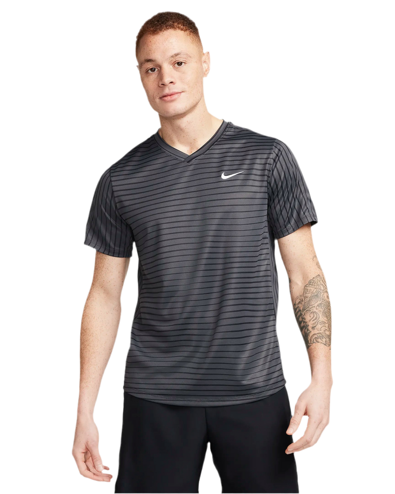 NIKE COURT DRI-FIT VICTORY TENNIS TOP ANTHRACITE MAN