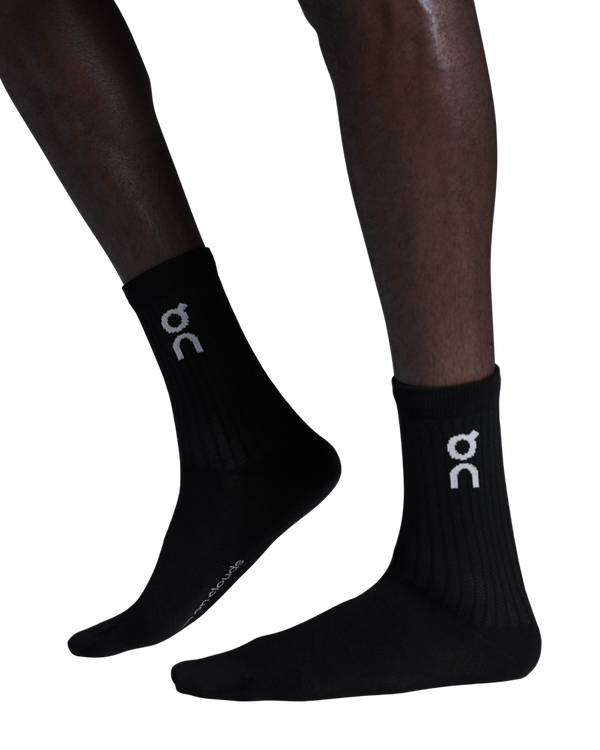 ON LOGO SOCK HIGH BLACK (3X)