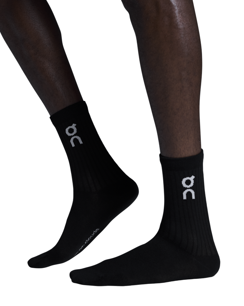 ON LOGO SOCK HIGH BLACK (3X)