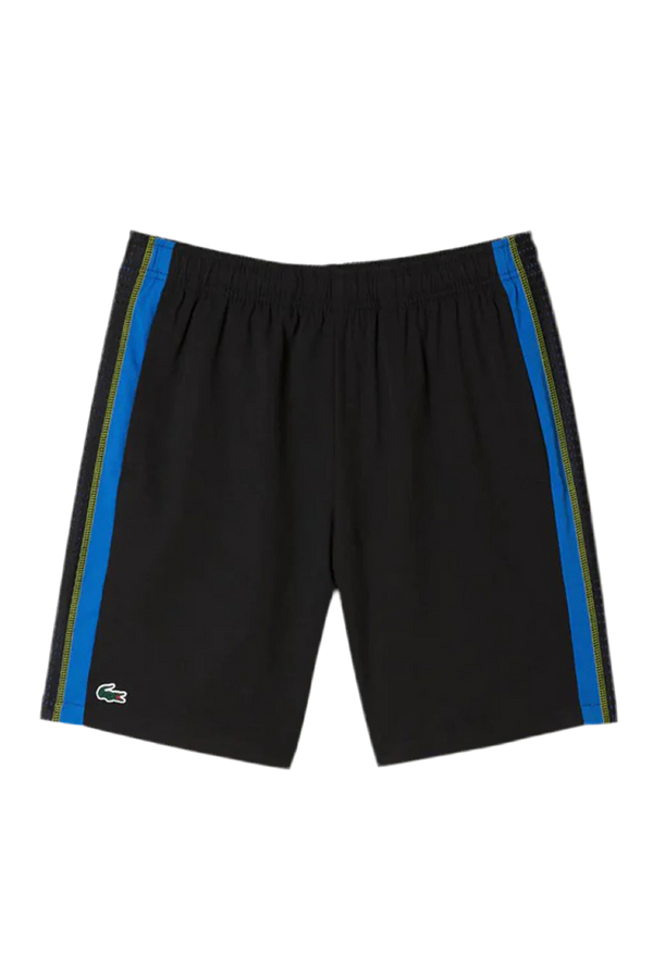 LACOSTE TENNIS STRIPE SHORT BLACK MAN