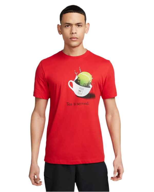 NIKE COURT DRI-FIT TENNIS T-SHIRT RED MAN