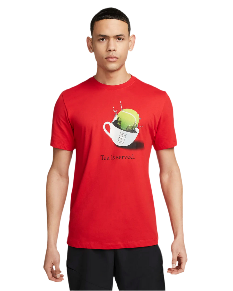 NIKE COURT DRI-FIT TENNIS T-SHIRT RED MAN