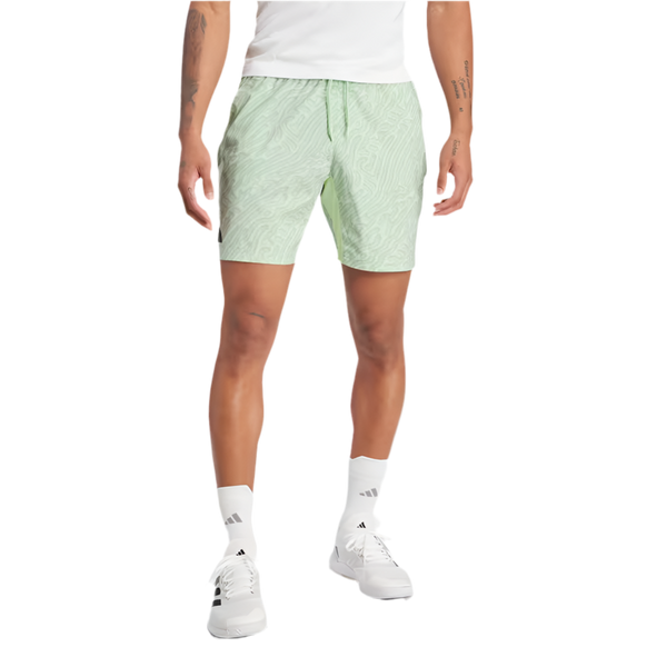 ADIDAS TENNIS PRO PRINTED ERGO 7'' SHORT SILVER/GREEN MAN