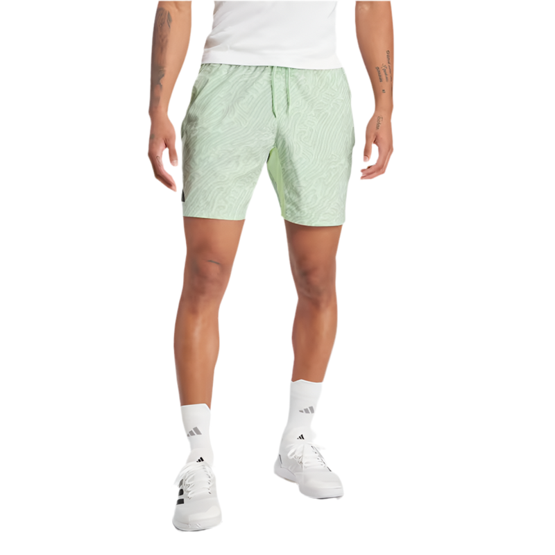 ADIDAS TENNIS PRO PRINTED ERGO 7'' SHORT SILVER/GREEN MAN