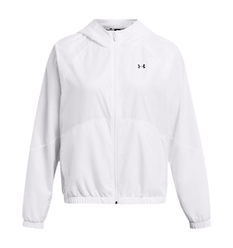 UNDER ARMOUR RIVAL SPORT WINDBREAKER WHITE WOMAN