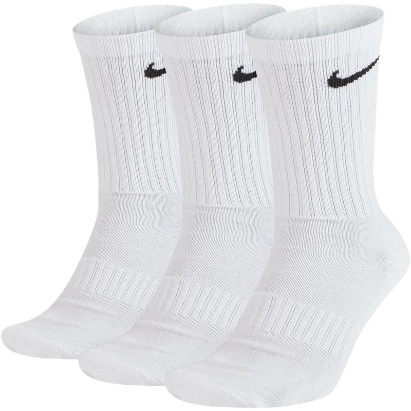 NIKE EVERYDAY SOCKS CREW WHITE (3X)