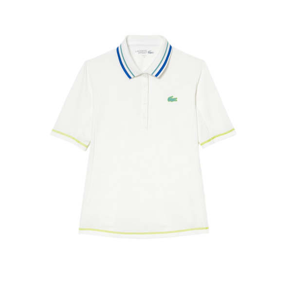 LACOSTE TENNIS ULTRA DRI PIQUE POLO CREAM WOMAN