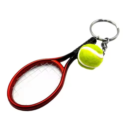 KEYCHAIN MINI RACQUET RED