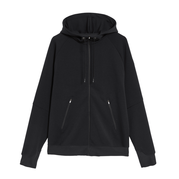 ON-RUNNING ZIPPED HOODIE BLACK MAN