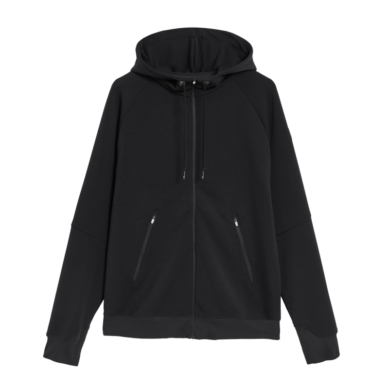 ON-RUNNING ZIPPED HOODIE BLACK MAN