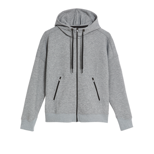 ON-RUNNING ZIPPED HOODIE GREY MAN