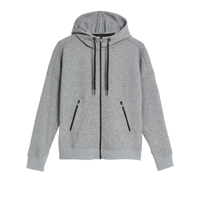 ON-RUNNING ZIPPED HOODIE GREY MAN