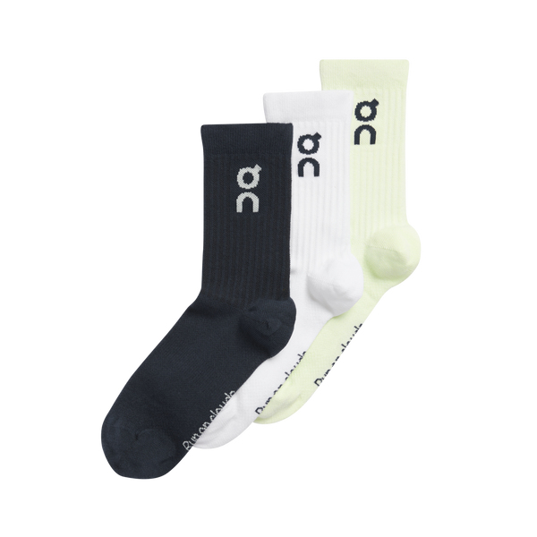 ON LOGO SOCK MIDNIGHT/LIMA UNISEX (3X)