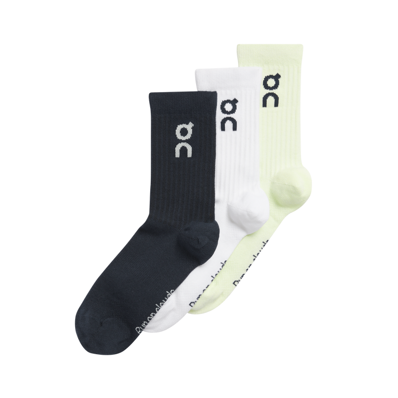 ON LOGO SOCK MIDNIGHT/LIMA UNISEX (3X)