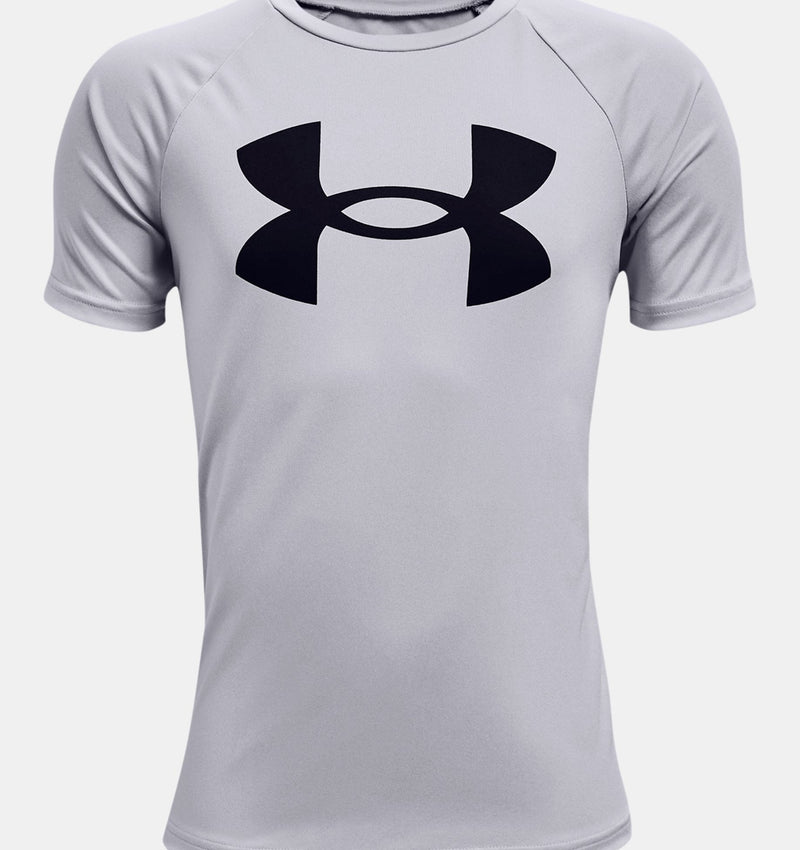 UNDER ARMOUR TECHâ„¢ BIG LOGO SHORT SLEEVE GREY LIGHT BOY