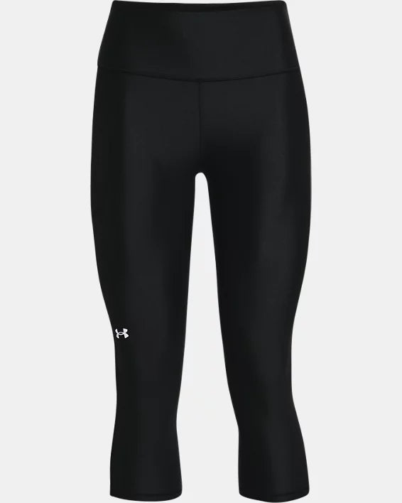 UNDER ARMOUR HEATGEARÂ® NO-SLIP WAISTBAND CAPRIS BLACK WOMAN