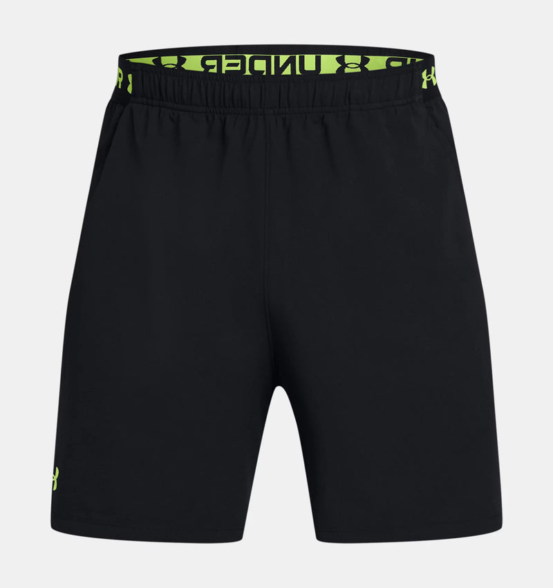 UNDER ARMOUR VANISH WOVEN 6" SHORTS BLACK/MORPH GREEN MAN