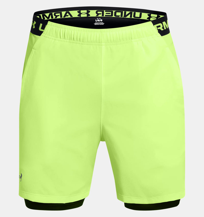 UNDER ARMOUR VANISH WOVEN 2-IN-1 SHORTS MORPH GREEN/BLACK MAN