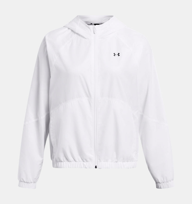 UNDER ARMOUR RIVAL SPORT WINDBREAKER WHITE WOMAN