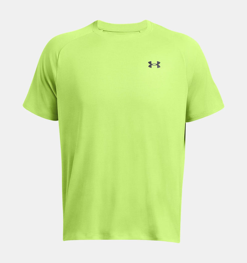 UNDER ARMOUR TECHâ„¢ TEXTURED SHORT SLEEVE MORPH GREEN/BLACK MAN