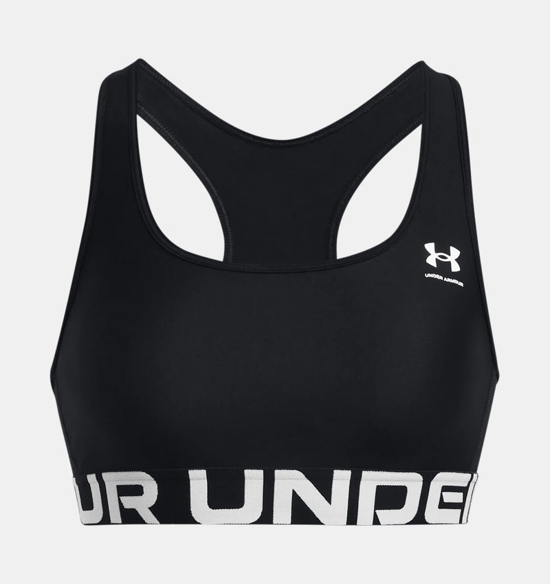 UNDER ARMOUR HEATGEARÂ® ARMOUR MID BRANDED SPORTS BRA BLACK WOMAN