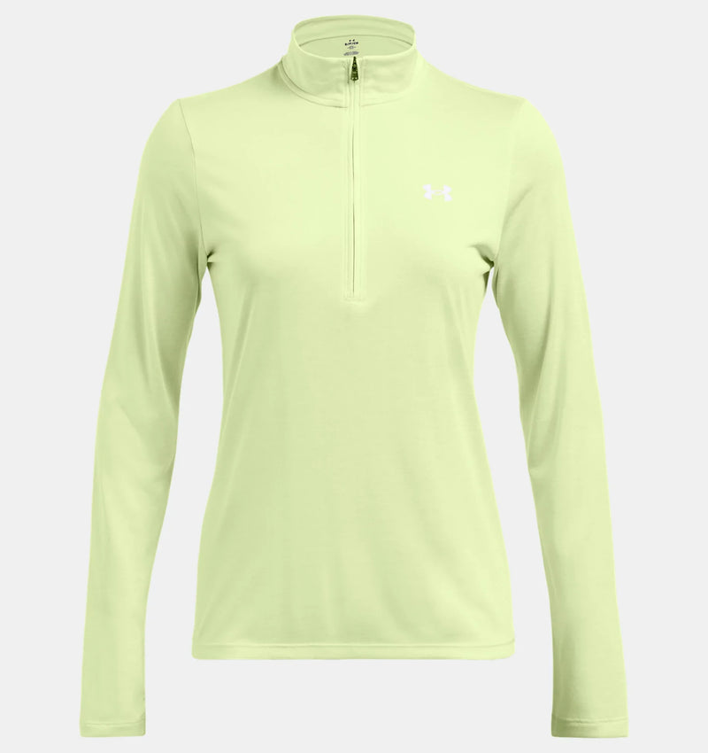 UNDER ARMOUR TECHâ„¢ TWIST Â½ ZIP RETRO GREEN/WHITE WOMAN