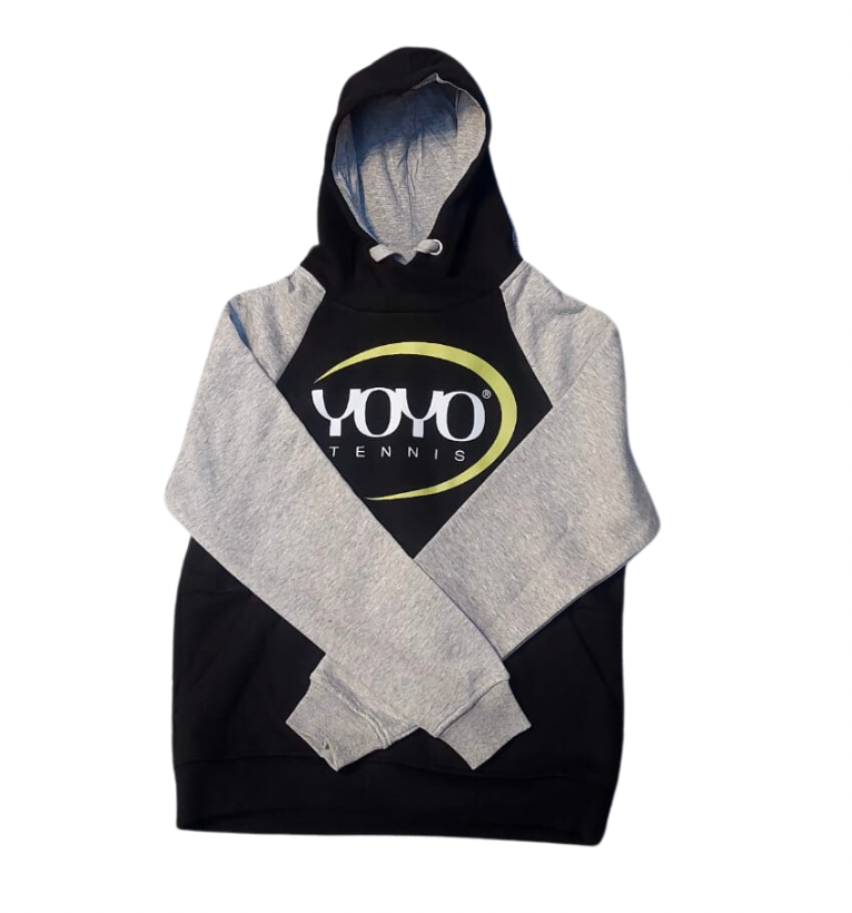 YOYO-TENNIS HOODY BLACK/GREY UNISEX