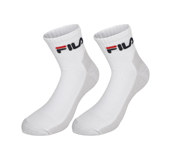 FILA PERFORMANCE QUARTER TENNIS SOCKS WHITE (2X)