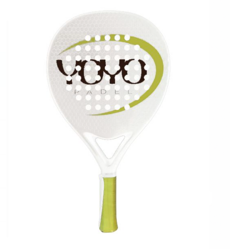 PRE-ORDER YOYO-PADEL RACQUET CARBON 12K 3D + SANDPAPER SURFACE WHITE