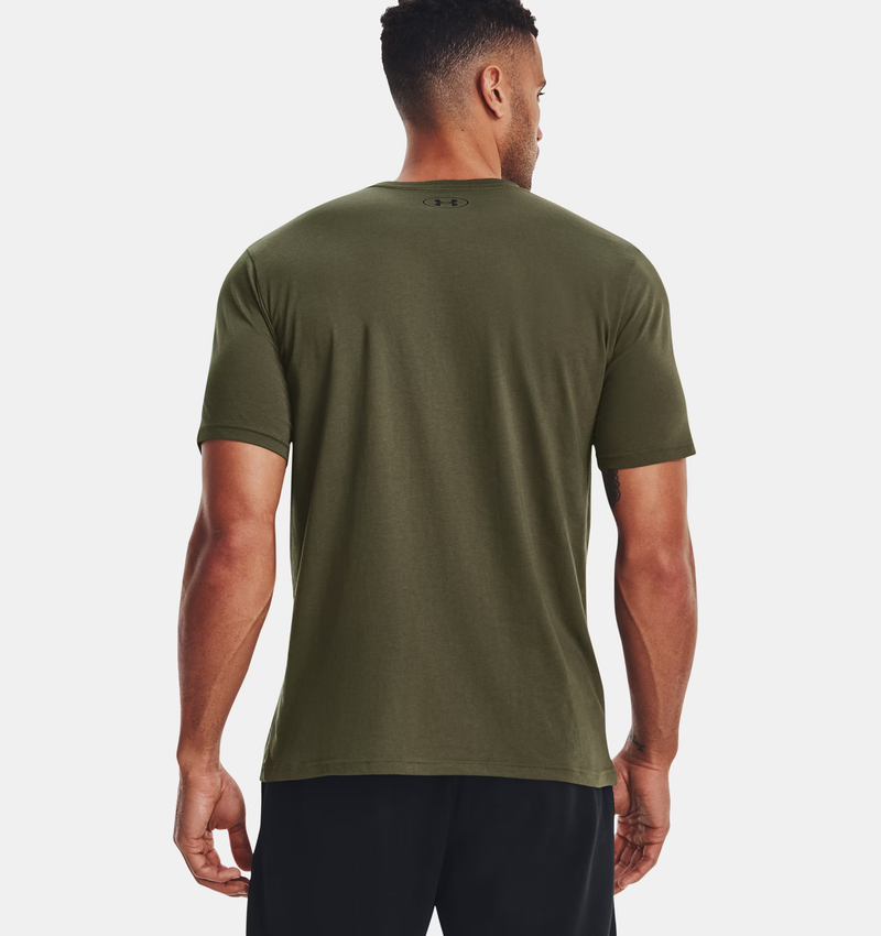 UNDER ARMOUR LEFT CHEST LOGO SHORT SLEEVE MARINE GREEN MAN