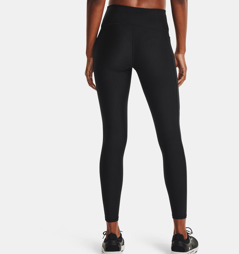 UNDER ARMOUR HEATGEARÂ® NO-SLIP WAISTBAND FULL-LENGTH LEGGINGS BLACK WOMAN