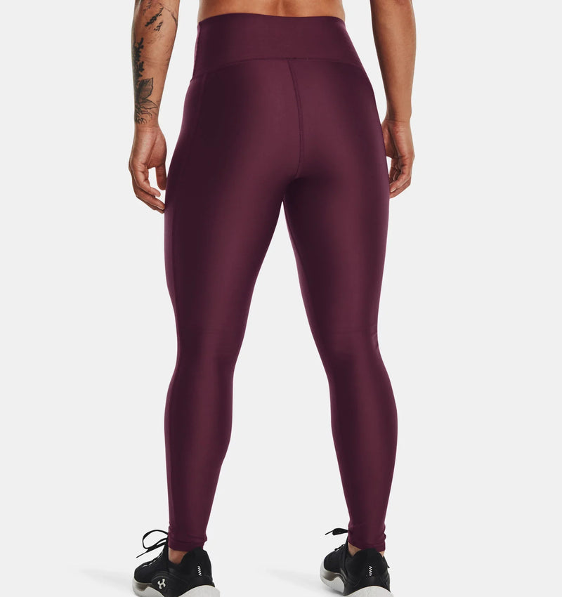 UNDER ARMOUR HEATGEARÂ® NO-SLIP WAISTBAND FULL-LENGTH LEGGINGS DARK MAROON WOMAN