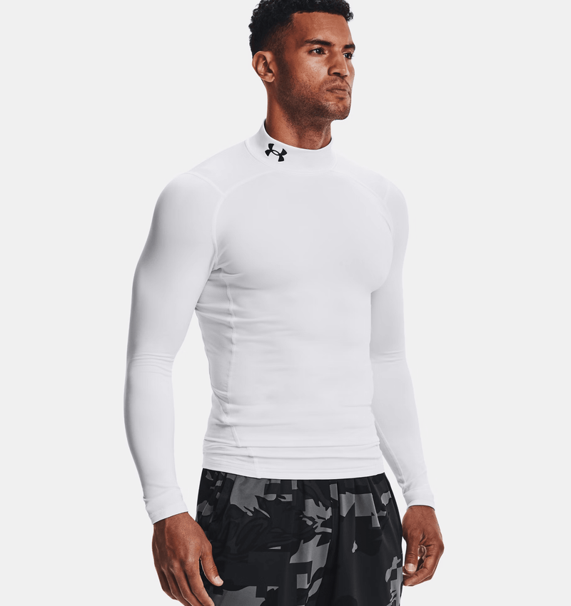 UNDER ARMOUR COLDGEAR® COMPRESSION MOCK WHITE MAN