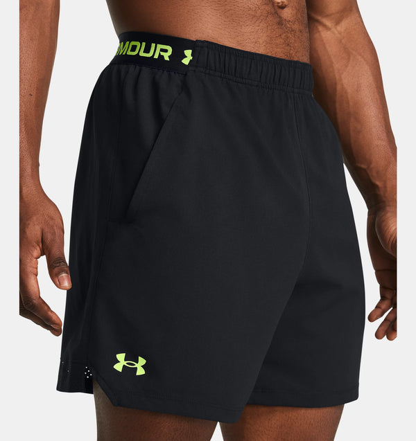 UNDER ARMOUR VANISH WOVEN 6" SHORTS BLACK/MORPH GREEN MAN