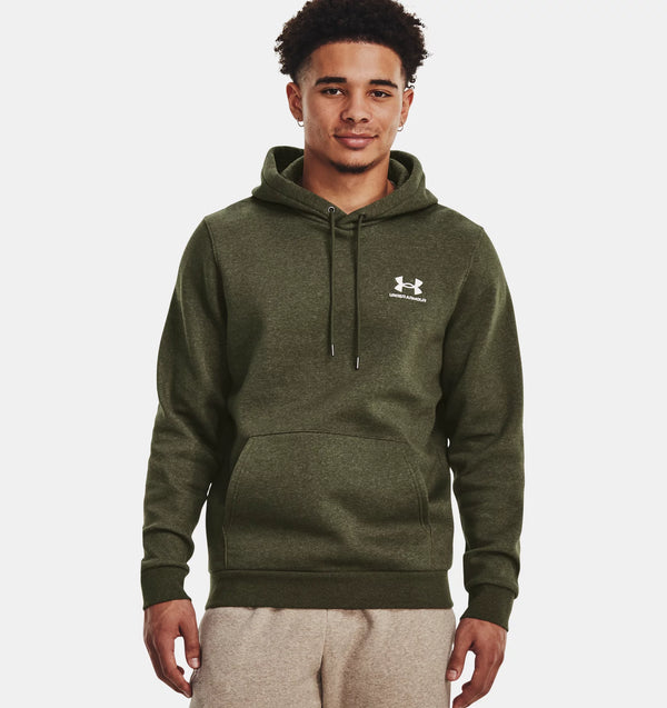 UNDER ARMOUR ESSENTIAL FLEECE HOODIE MARINE GREEN MAN