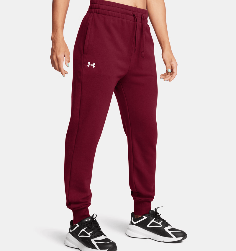 UNDER ARMOUR RIVAL FLEECE JOGGERS CARDINAL WOMAN