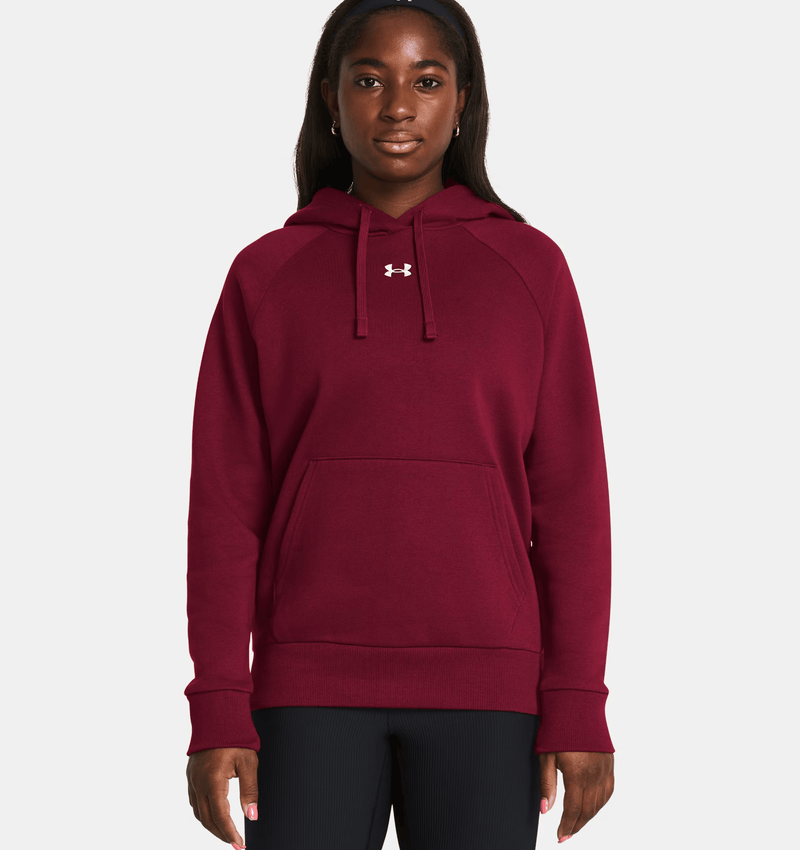 UNDER ARMOUR RIVAL FLEECE HOODIE CARDINAL WOMAN