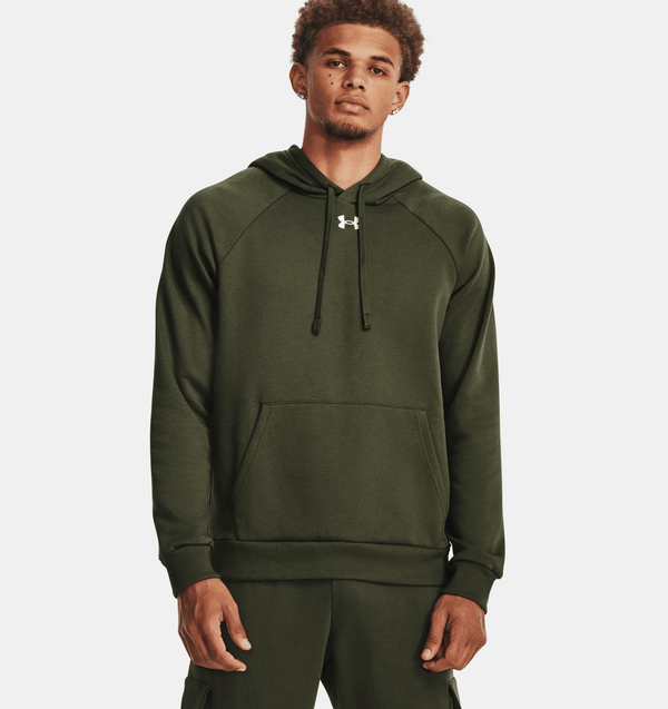 UNDER ARMOUR RIVAL FLEECE HOODIE GREEN MAN