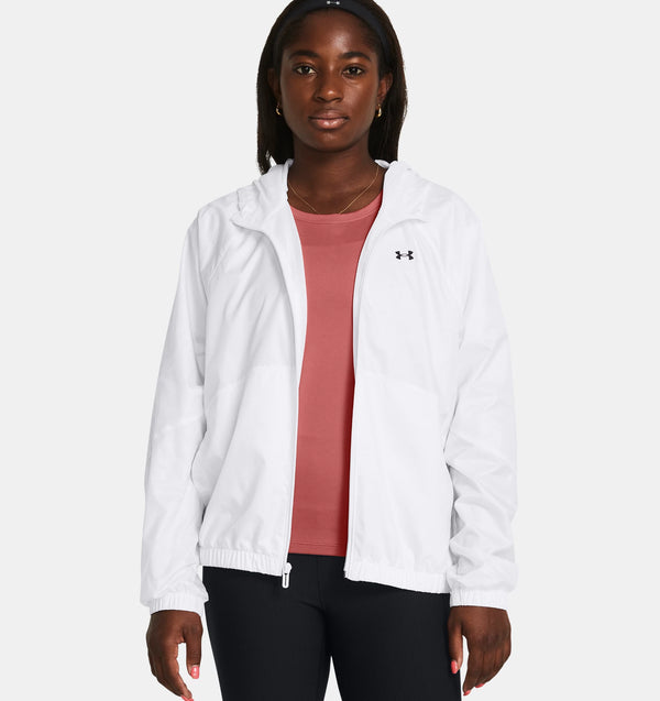 UNDER ARMOUR RIVAL SPORT WINDBREAKER WHITE WOMAN