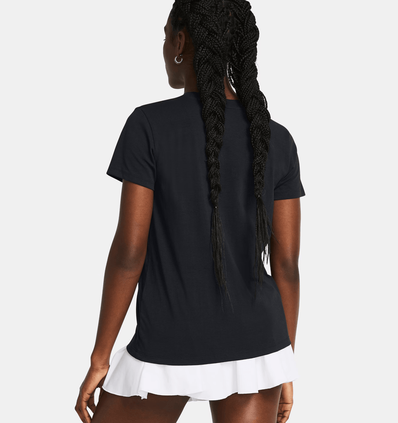 UNDER ARMOUR RIVAL CORE SHORT SLEEVE BLACK WOMAN