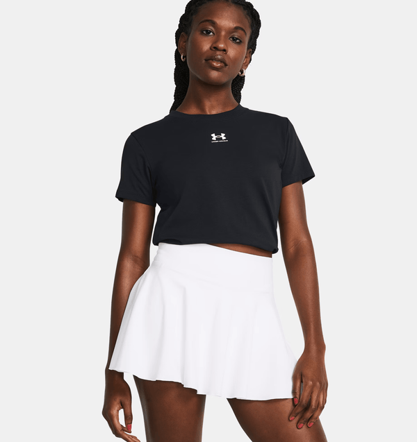 UNDER ARMOUR RIVAL CORE SHORT SLEEVE BLACK WOMAN