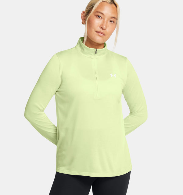 UNDER ARMOUR TECH™ TWIST ½ ZIP RETRO GREEN/WHITE WOMAN