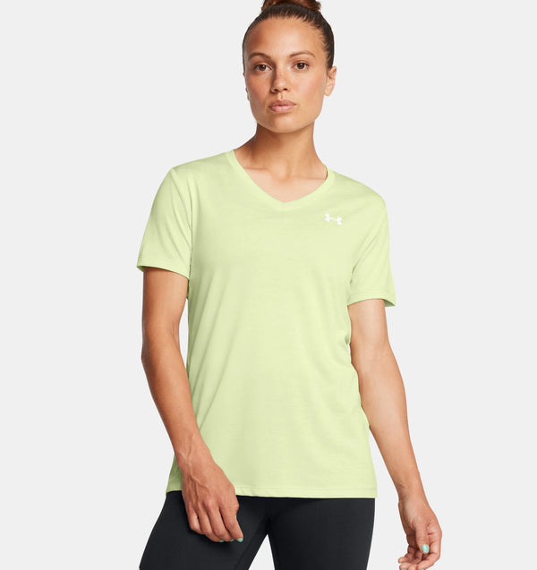 UNDER ARMOUR TECH™ TWIST V-NECK SHORT SLEEVE RETRO GREEN WOMAN