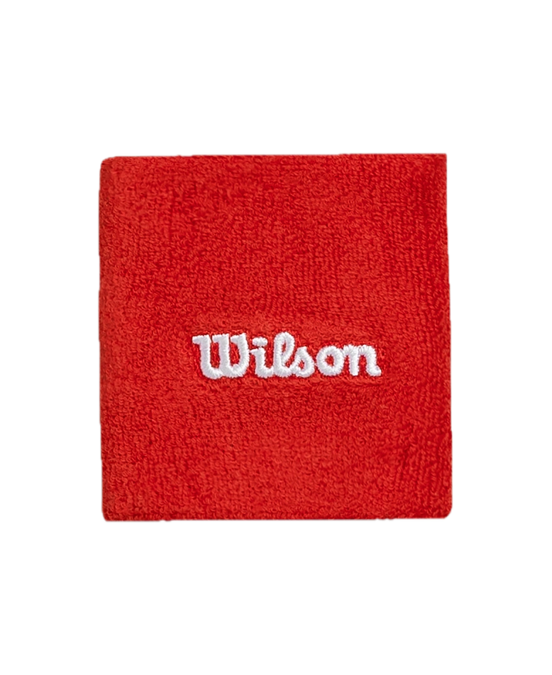 WILSON WRISTBAND RED/WHITE (2X)