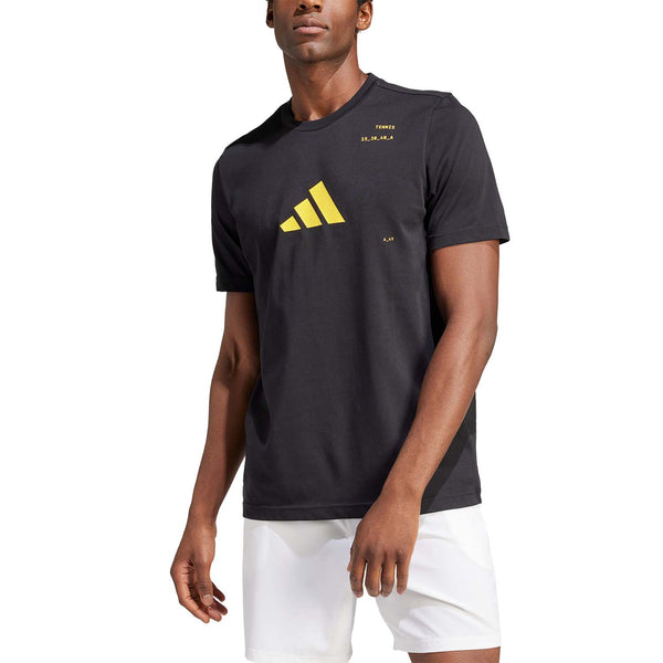 ADIDAS TENNIS GRAPHIC TEE BLACK MAN