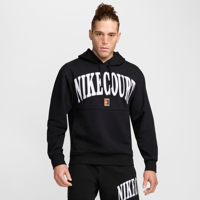 NIKE FLEECE TENNIS HOODIE BLACK MAN