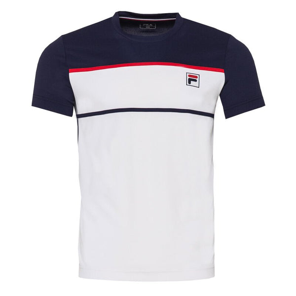 FILA T-SHIRT STEVE WHITE/PEACOAT BLUE MAN